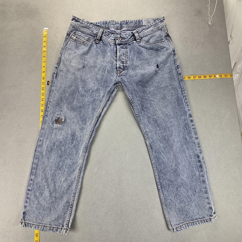 Diesel Men's Slim Straight Washed Light Blue Jeans